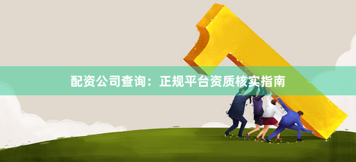 配资公司查询：正规平台资质核实指南