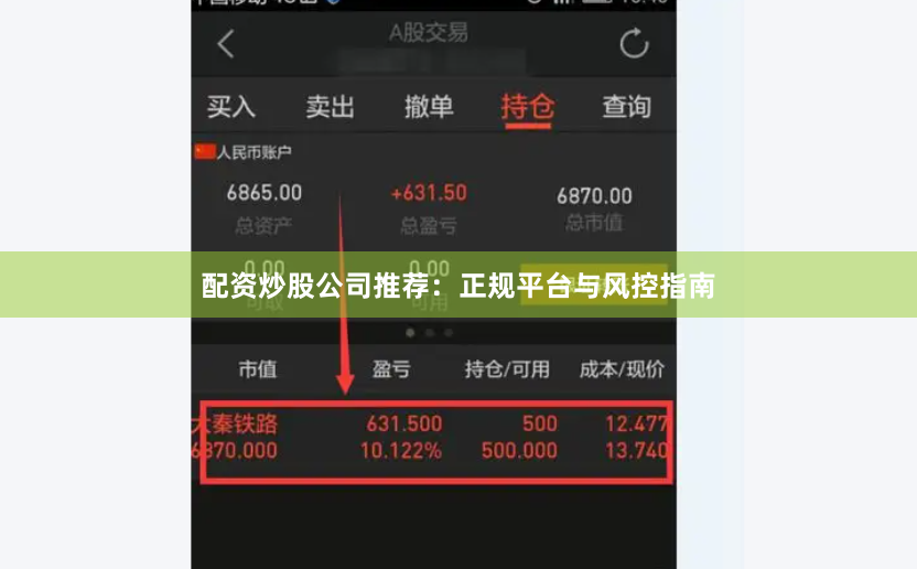 配资炒股公司推荐：正规平台与风控指南